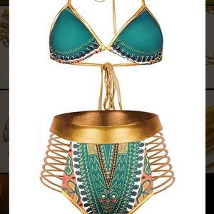 Tribal Print Bikini 💚✴️